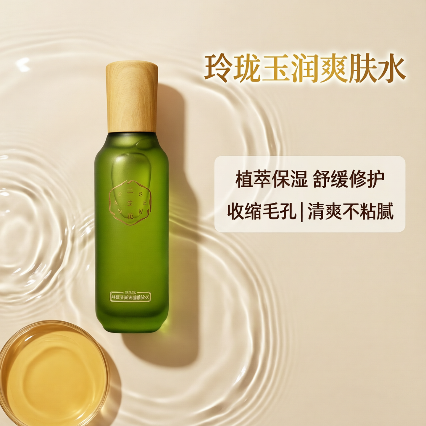 (无盒)百雀羚三生花玲珑玉润清滢醒肤水活颜女清爽肤保湿收细毛孔