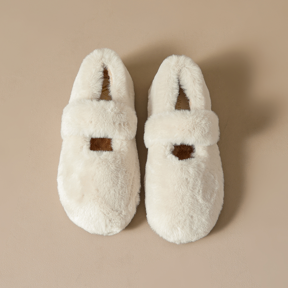 香港平底鞋毛毛鞋子冬季外穿棉鞋