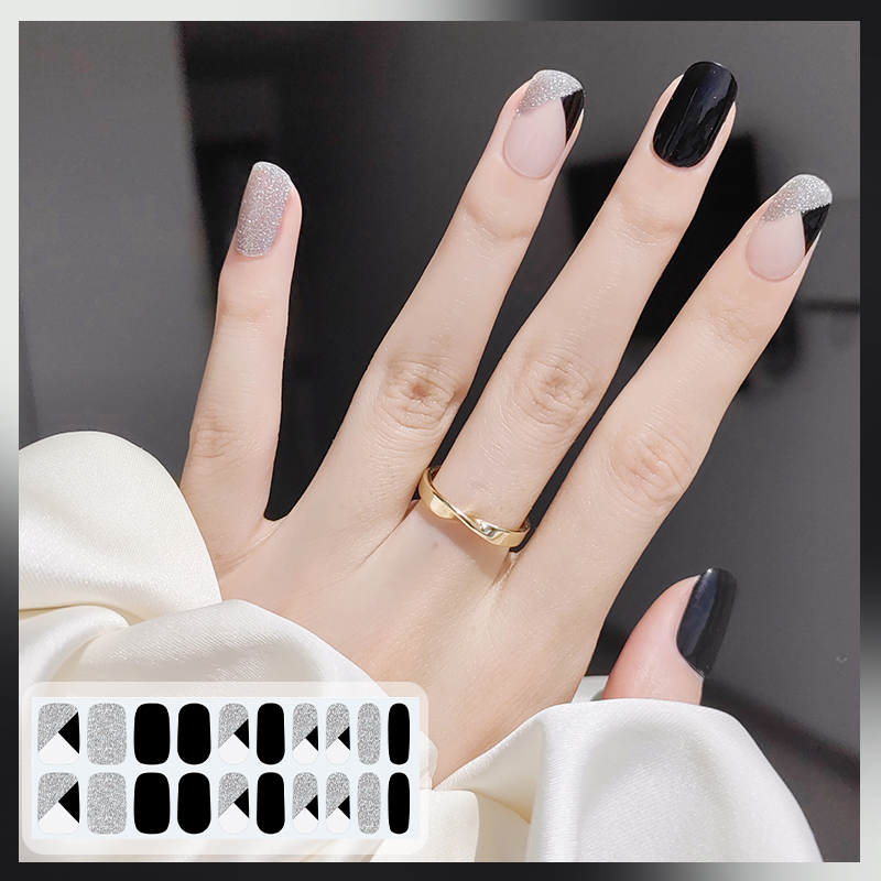 uv美甲贴纸半烤美甲贴纸