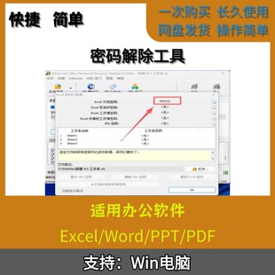 Word文档密码解除Excel表格解密工具PPT/PDF文件密码解除限制软件