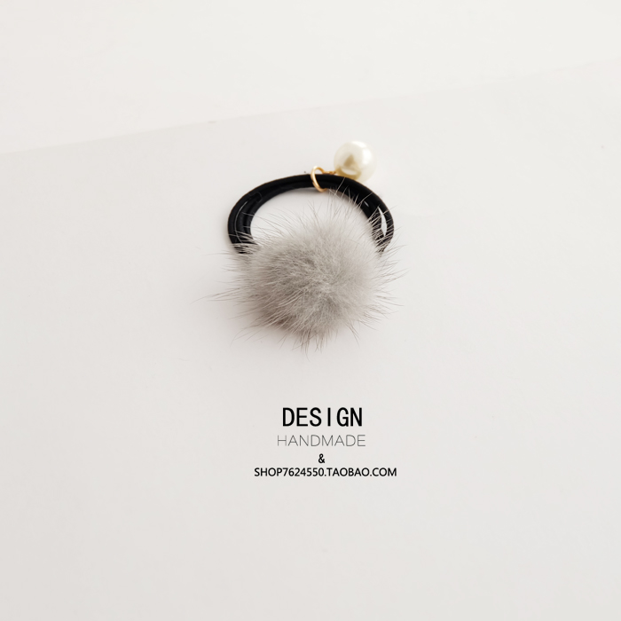 可爱毛球球~原创经典水貂小毛球发圈韩国风皮筋日系可爱绒球头绳