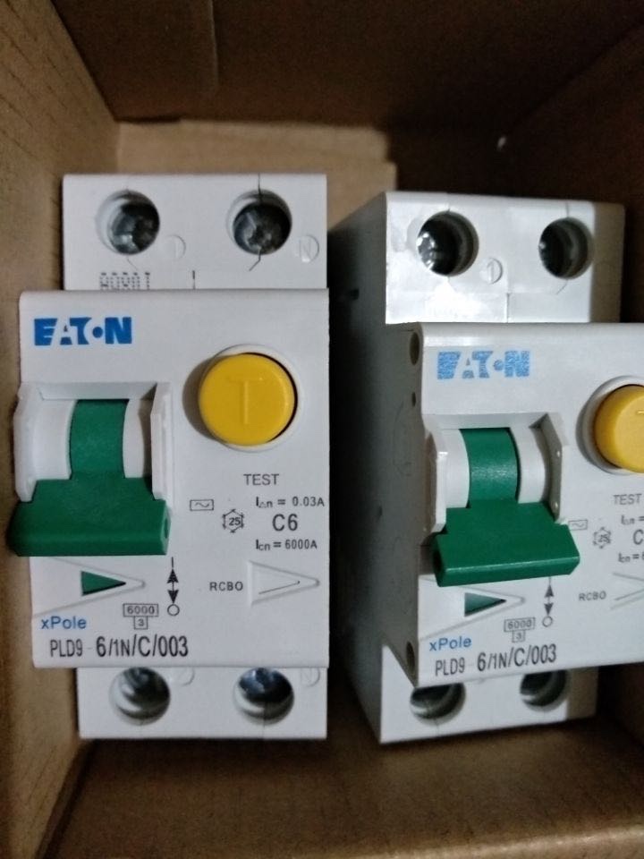 全新伊顿金钟穆勒漏电保护断路器 EATON PLD9-6/1N/C003 空气开关