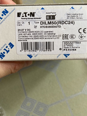 全新伊顿金钟穆勒原装进口接触器 EATON DILM50 RDC24  实物拍摄