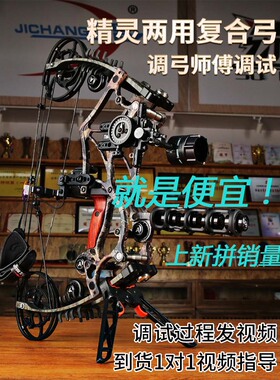 精灵两用弓钢珠射箭复合现代弓箭渔猎射程远成年人专业努弓高精度