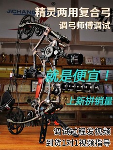 精灵两用弓钢珠射箭复合现代弓箭渔猎射程远成年人专业努弓高精度