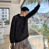 秋冬款两色双层破洞毛衣男女款百搭保暖针织衫A452--MY12--P88，男装针织衫/毛衣，电商A452