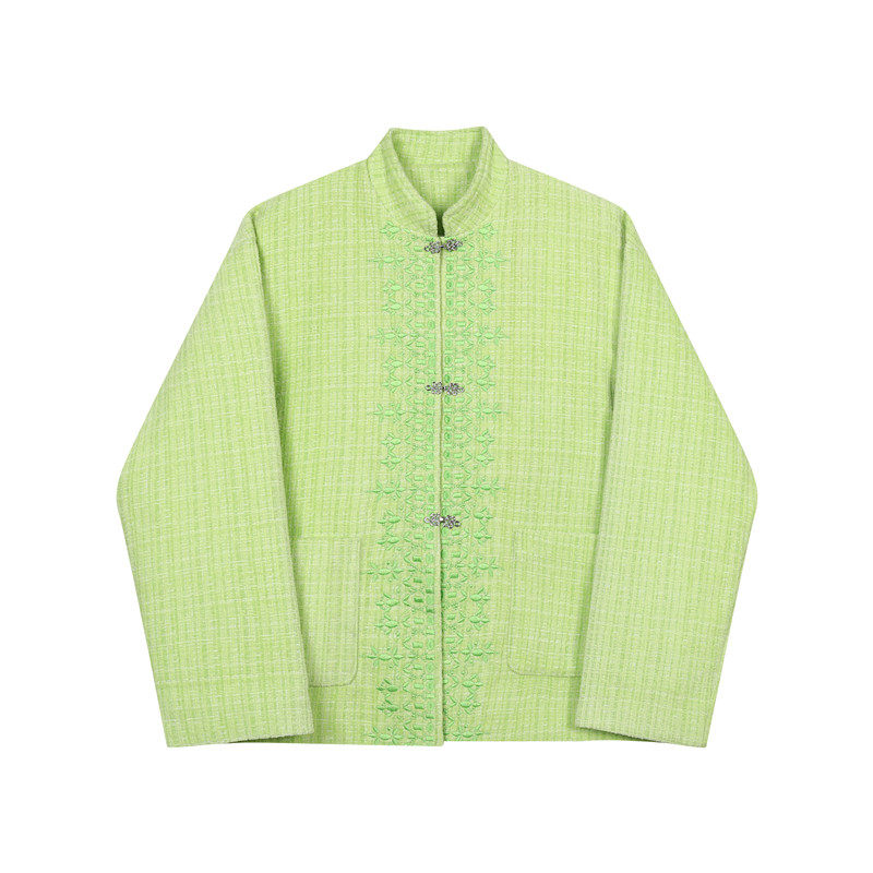 新款改良版风立领西服外套个性刺绣复古夹克A452--6473--P165,男装西服,电商A452