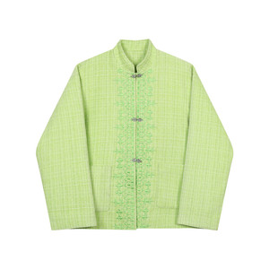 新款改良版风立领西服外套个性刺绣复古夹克A452--6473--P165图片