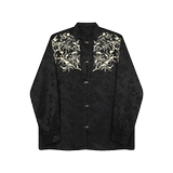 新中式立领改良版汉服上衣重工刺绣复古长袖衬衫A452--6476--P115，男装衬衫，电商A452