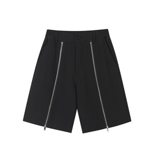 夏上新暗黑风拉链设计潮流短裤男百搭休闲五分裤A452--6250--P75图片