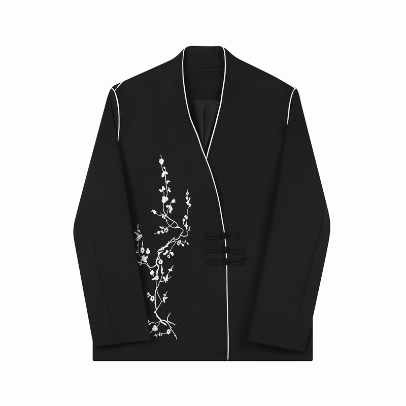 新款重工刺绣空气棉西服外套复古潮风休闲外套A452--6464--P155,男装西服,电商A452