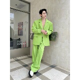 春季新款高级感亮色西服套装时尚潮流休闲西装套装A452-6553-P245，男装西服套装，电商A452