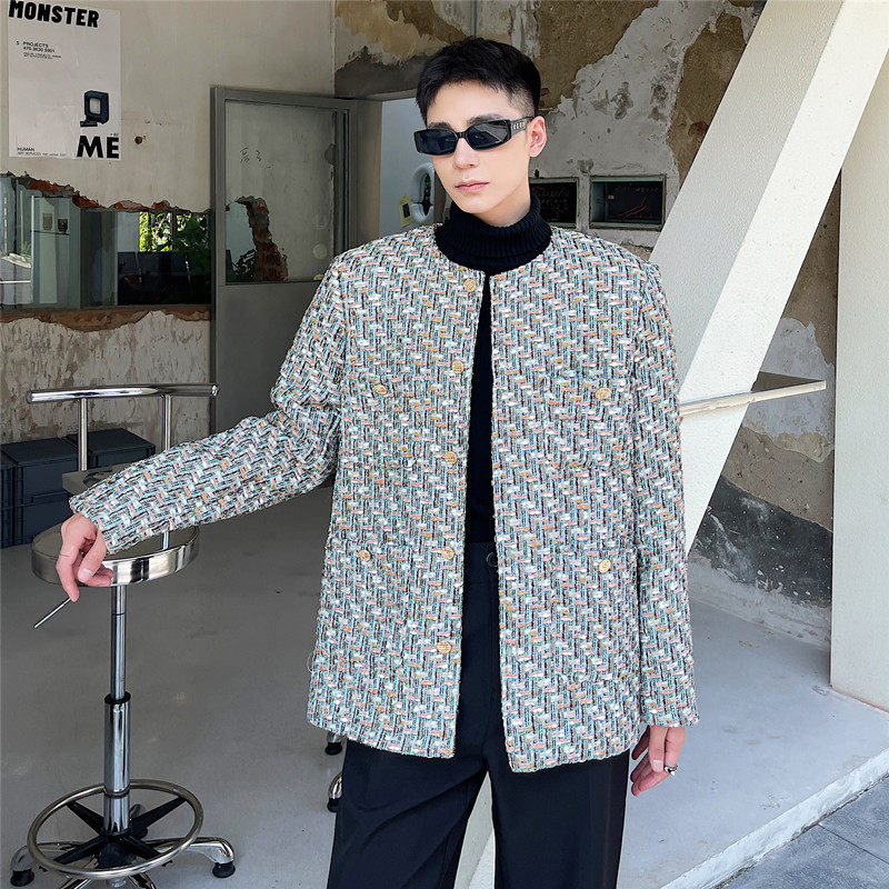 小香系列彩色复古编织面料西服外套夹克上衣A452--6188--P155,男装西服,电商A452
