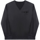 秋新款丝光缎面V领垫肩长袖男经典百搭简约上衣潮A452--6159--P70，男装卫衣，电商A452