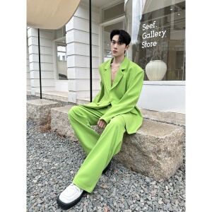 春季新款高级感亮色西服套装时尚潮流休闲西装套装A452-6553-P245图片