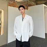 秋季中式立领简约净版长袖衬衫男休闲百搭潮流上衣A452-6385--P85，男装衬衫，电商A452