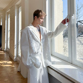 时髦亮片轰趴西服外套个性 舞台装 礼服上衣潮A452 春装 H189 P175