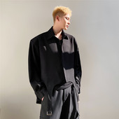 机车风时尚 个性 潮流上衣外套A452 新小众设计系带衬衫 6227 P85