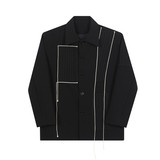 早春山本暗黑压褶装饰西服外套小众设计潮流外套A452--6335--P165，男装西服，电商A452