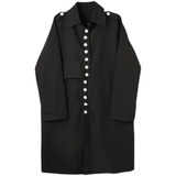 新款暗黑风中长款廓形工装风衣扣子装饰个性大衣A452--690--P145，男装风衣，电商A452