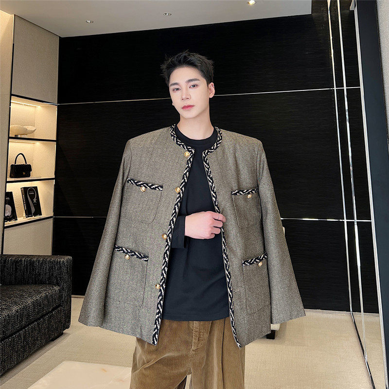 早春小香风卡其西装外套低调复古气质型西服夹克A452--6330--P145,男装夹克,电商A452