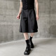 H170 夏季 P75 复古暗黑风武士裤 潮A452 新款 不规则设计休闲短款