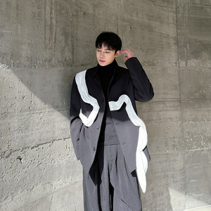 暗黑小众设计立体飘带高级感西服外套A452--6480--P165图片