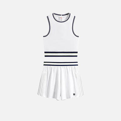 美国直邮 正品Wilson威尔胜法网球服套装女复古高腰运动百褶裙子