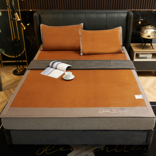 清仓处理青丰印尼藤席特加厚三件套双面藤凉席子双人床空调席1.8