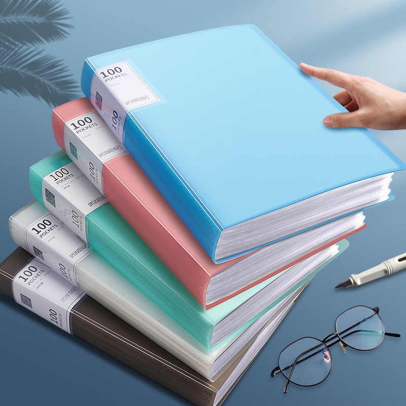 a4半透明资料册多层收纳袋