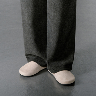 714street翻毛牛皮短绒勃肯鞋 厚底懒人包头百搭一脚蹬 男2025新款