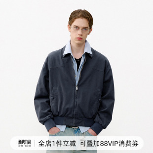 水洗收腰廓形短款 2026春季 外套 复古MA1飞行夹克男款 714street美式