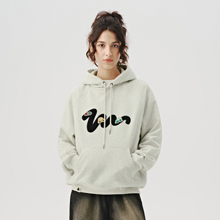 宽松长袖 新款 T恤情侣上衣 魔术贴连帽卫衣男2024秋季 714street美式