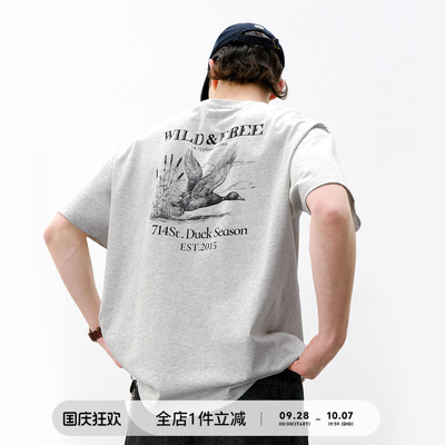 714street猎鸭印花短袖