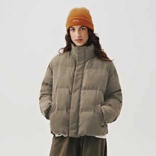 面包服宽松棉衣外套 棉服男2024情侣装 714street冬新款 桃皮绒短款