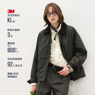 714street防水猎装 夹克男2025秋冬3M新雪丽暖绒棉服巴恩风外套女