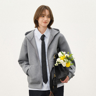 帽衫 男2025款 情侣外套 短宽空气层透气连帽卫衣开衫 714street秋季