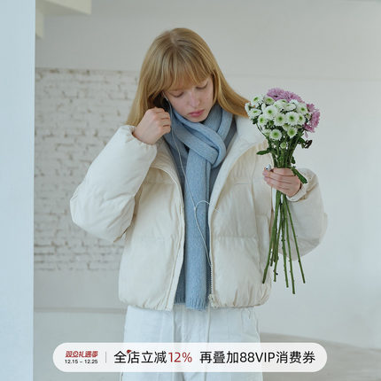 714street户外灯芯绒拼接羽绒服男2025冬季90白鸭绒加厚短外套女