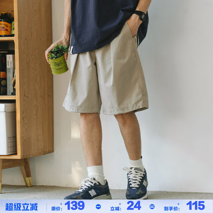 714Street五分男士休闲裤抽绳运动短裤直筒百搭宽松裤子女ins潮牌