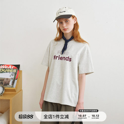 714street工作中文字印花短袖