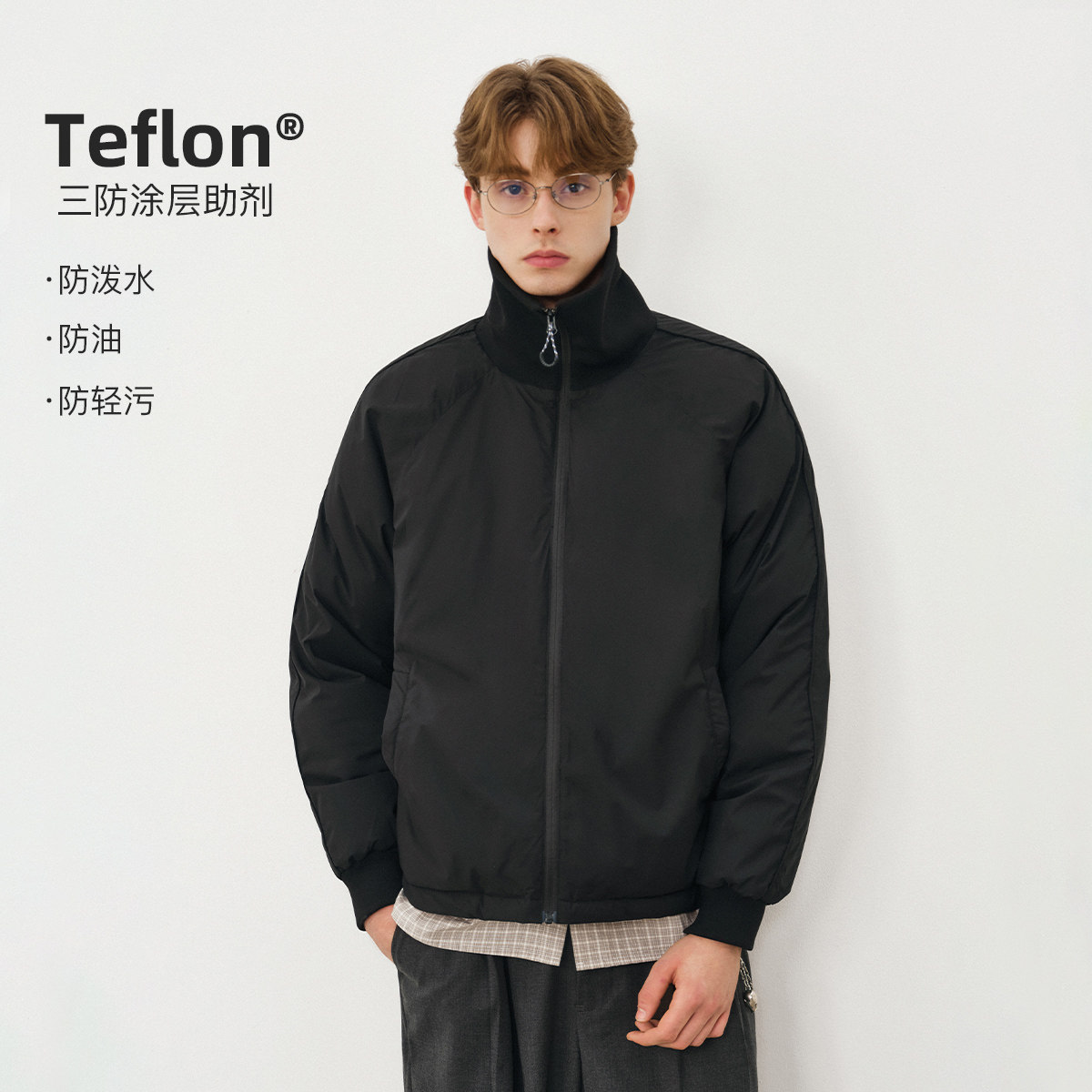 714street螺纹高领羽绒服										