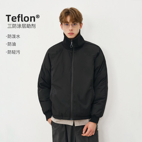 714street螺纹高领羽绒服