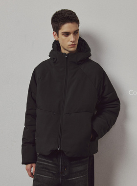 714street高端线BEHALF 极简线条分割 3M热反射银膜软壳连帽棉服