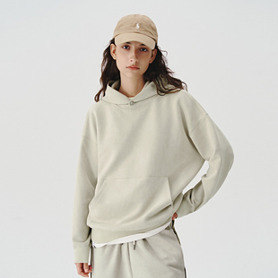 美式 714street麂皮绒2024秋季 帽衫 连帽卫衣男女同款 复古上衣 新款