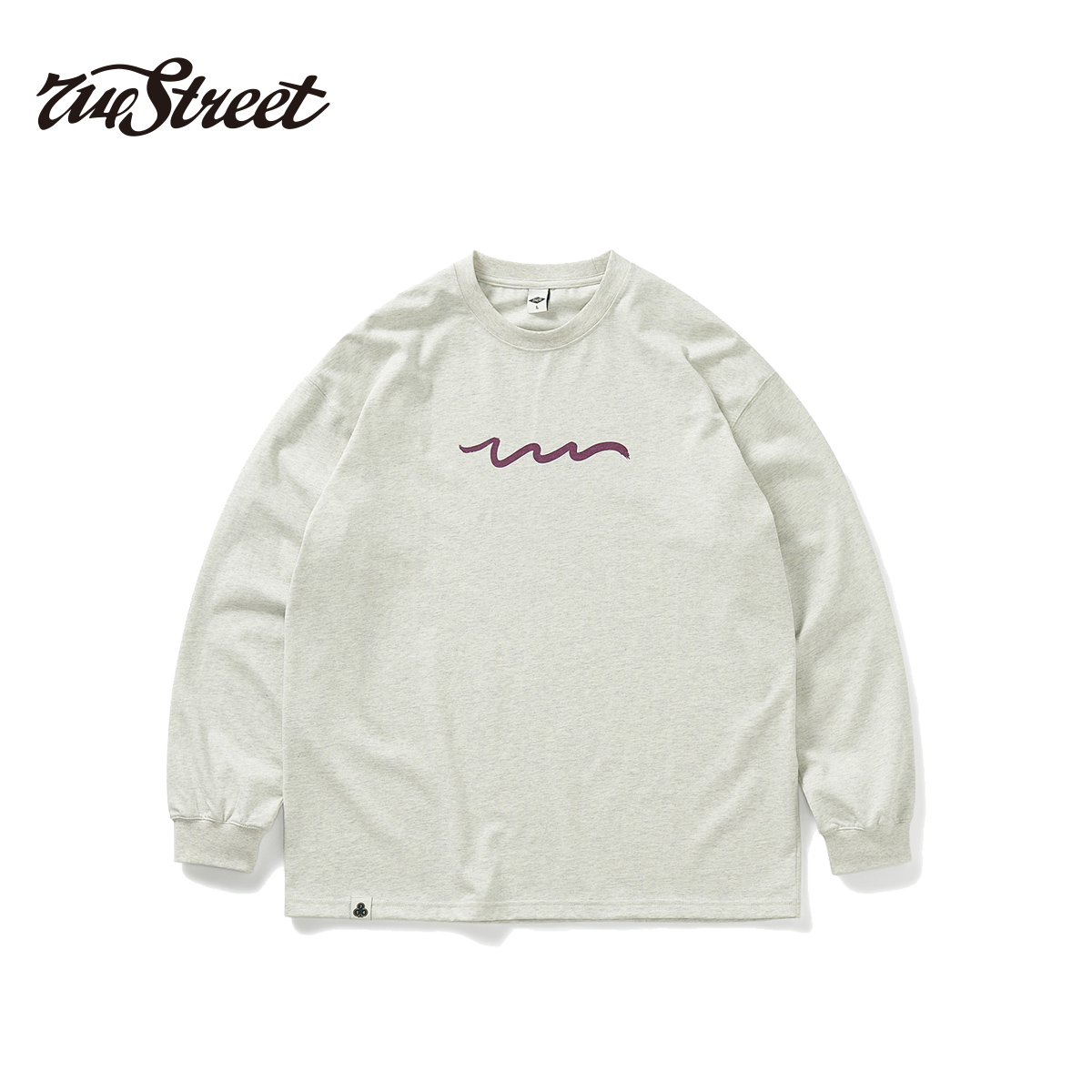 714street手写LOGO印花长袖T恤