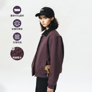 714street夹棉外套男秋冬翻领上衣加厚棉服潮牌夹克美式 复古棉衣