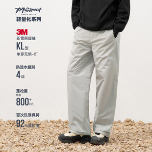 休闲裤 宽松直筒裤 男 2025冬季 714street新雪丽3M暖绒防泼水棉裤