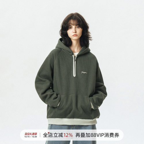 半开领714street卫衣连帽