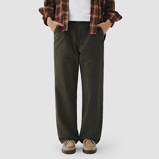 休闲裤 水洗男士 2024宽松直筒长裤 重磅工装 男 714street秋季 裤 新款