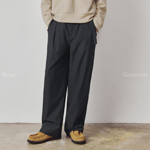 714street高端线BEHALF澳洲进口羊毛精纺R·W·S认证垂感画家西裤